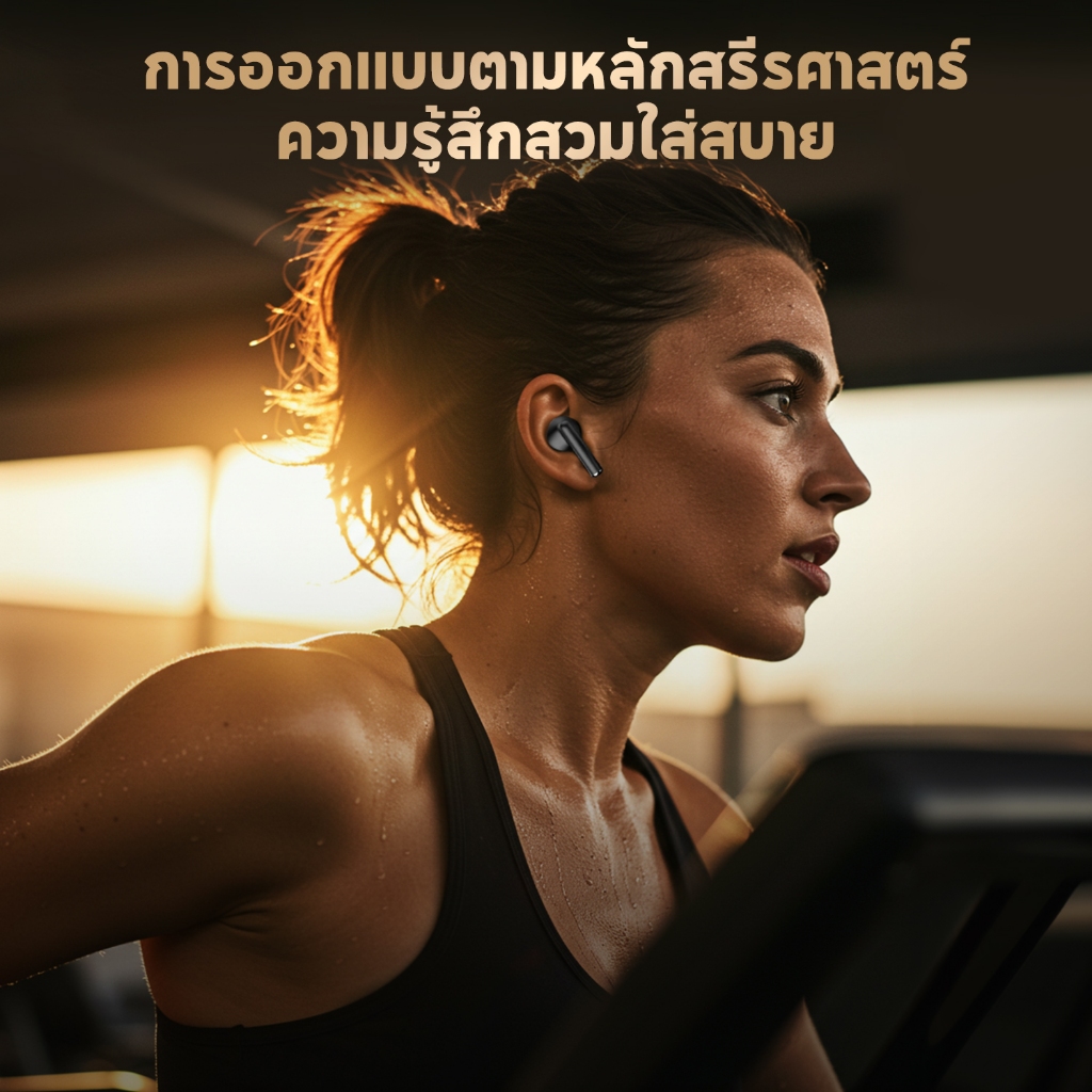 Jamjake หูฟังบลูทูธไร้สาย HiFi HD Call จอแสดงผลLED ลดเสียงรบกวน จับคู่เร็วหูฟังบลูทูธ พร้อมไมโครโฟน