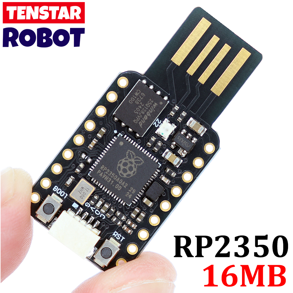 Tenstar RP2350-USB Mini Development Board 16MB แฟลช Dual-Core RP2350A ชิป 520KB SRAM สําหรับ Raspber