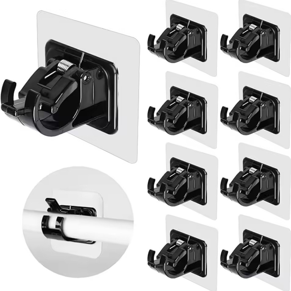 แนะนำ ผ้าม่าน 2/4/10pcs ผ้าม่าน Rod Brackets Self กาวผ้าม่าน Rod ผู้ถือตะขอเล็บฟรีปรับผ้าม่าน Rod Hooks ผ้าม่านแขวน ราคาพิเศษ มีเก็บเงินปลายทาง