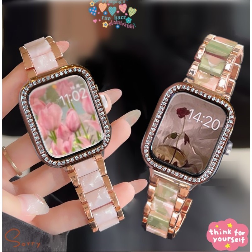 Luxurious สาย Redmi watch 6 Strap + Case For Redmi Watch 5 สาย Bling Diamond เคส Redmi Watch 4 Case สายนาฬิกา Redmi Watch 5 Case For Redmi Watch 4 Strap Metal Mi Band 9 Pro สาย Redmi watch 6 Case Bling เคส Redmi Watch 5 lite / Redmi Watch 3 active สาย