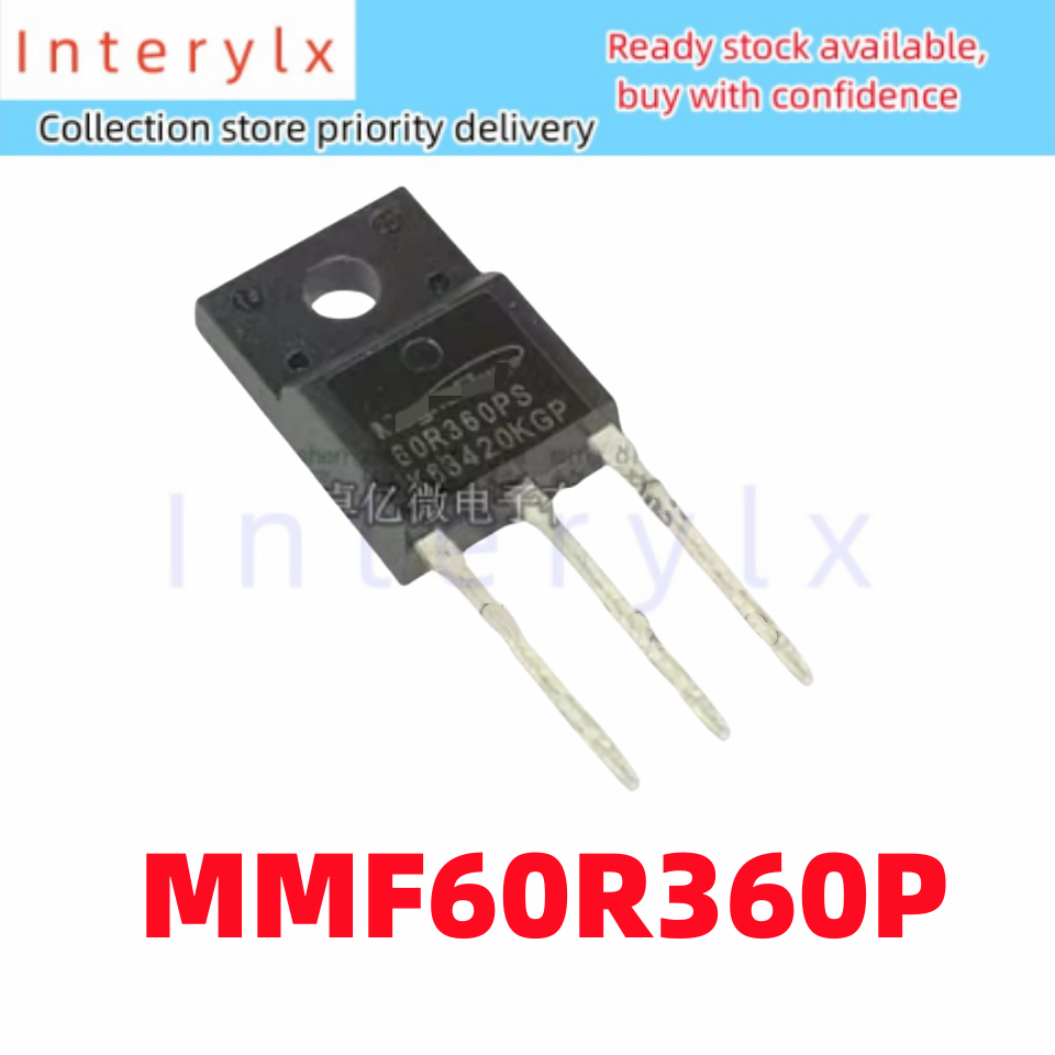1 ชิ้น/ล็อตยี่ห้อใหม่ 60R360P MMF60R360P MMF60R360 60R360 MOS Field Effect Tube TO-220F