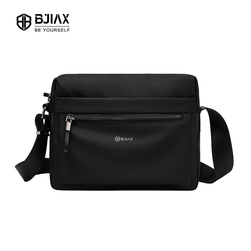 BJIAX กระเป๋าสะพายไหล่ผ้าไนลอนกันน้ําแบบใช้ทุกวันสําหรับผู้ชาย