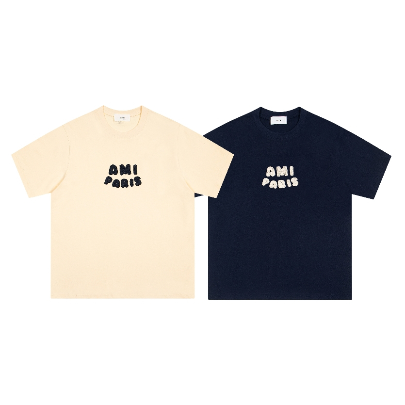 ฤดูใบไม้ผลิถนนสวมสไตล์ใหม่ด้านบนจดหมายแพทช์หัตถกรรมแขนสั้นเสื้อยืดผ้าฝ้ายแท้รอบคอผู้ชายผู้หญิงสไตล์เดียวกัน