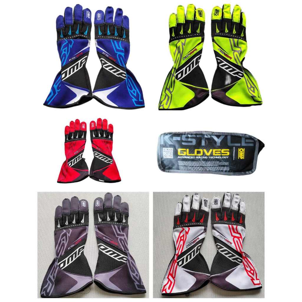 OMP Racing Car KS-2Gloves Outer Suture Go-kart Car Cycling Gloves Driving Simulator Silicone Non-Sli