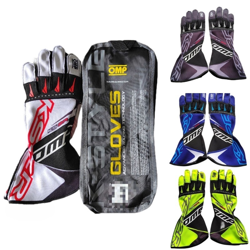 KS-2R Gloves Outer Suture OMP Racing Gloves Go-kart Car Silicone Non-Slip Locomotive Car Driving Ant