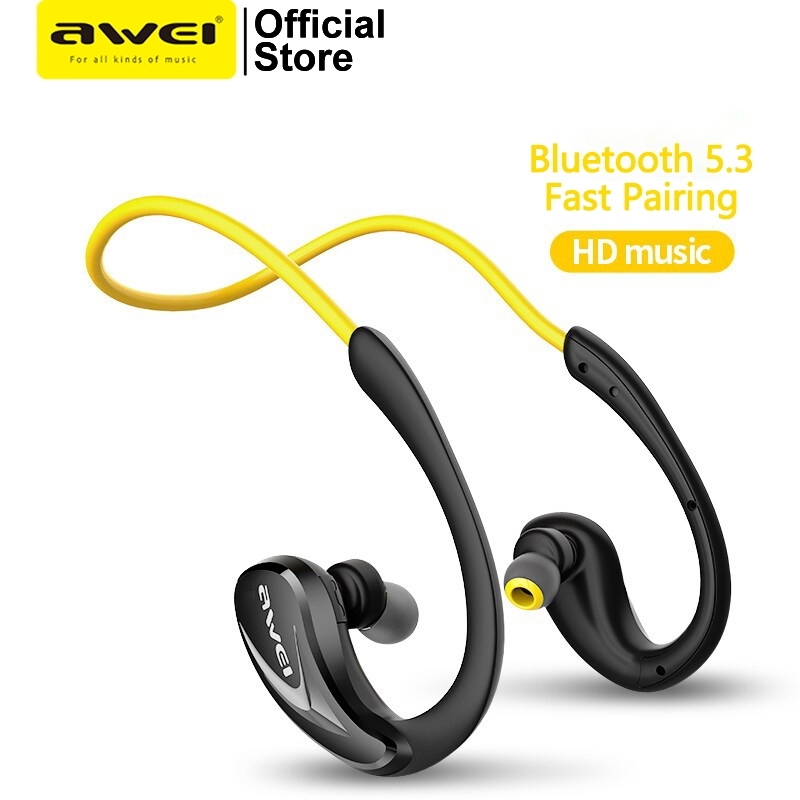 Awei A880BL TWS หูฟังบลูทูธ ไร้สาย Bluetooth Earphone แบบคล้องคอ เสียงเบสหนัก หูฟังวิ่ง ในตัวไมค์
