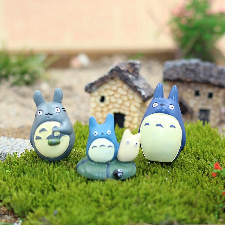 1 ชิ้น 2-3 ซม.มิยาซากิ Hayao อะนิเมะเพื่อนบ้านของฉัน Totoro รุ่น Q Mini DIY Totoro ตกแต่งห้อง PVC ตัวเลขการกระทําตุ๊กตาของเล่น