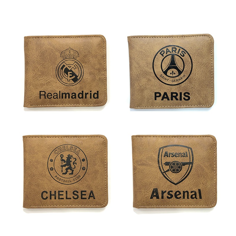 Retro camel football Club wallet หนัง PU นูนอูฐ retro Real Madrid Barcelona Liverpool