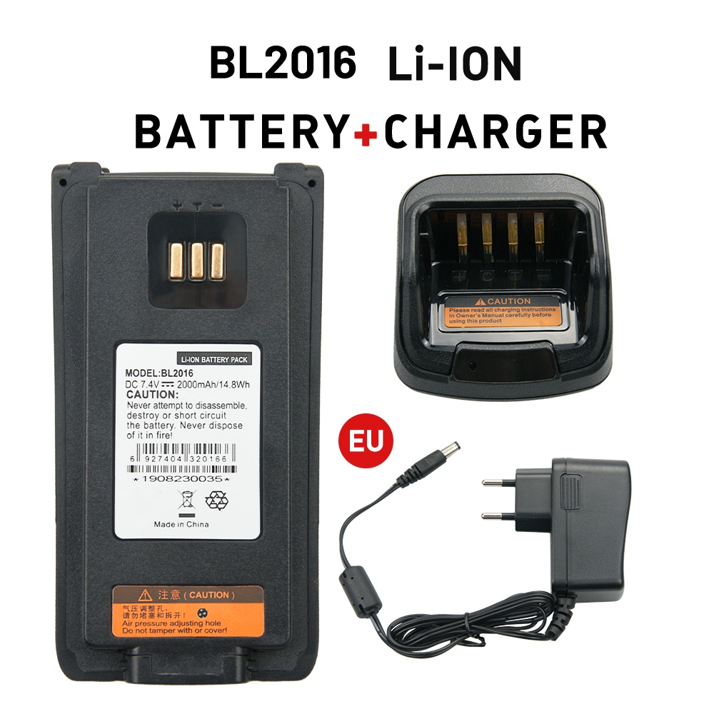 DC-257.4V 2000mah BL2016 เปลี่ยนแบตเตอรี่ Li-ion สําหรับ Hytera HYT PD980 PD982 PD985 PD985U Two Way