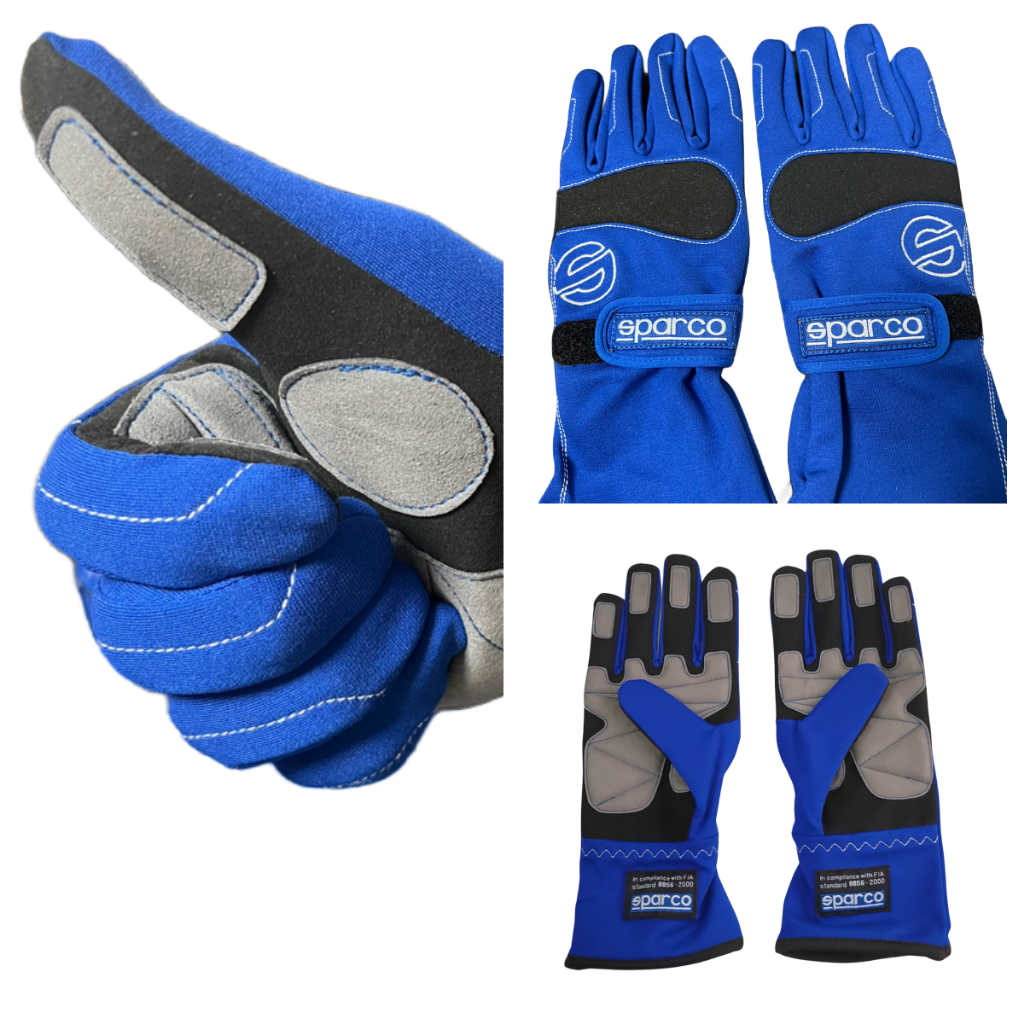 Blue off-Road Rally Car Driving Gloves FIA sparcoGloves Racing Gloves Adult and Children Go-Kart Glo