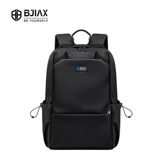 BJIAX กระเป๋าเป้สะพายหลังผู้ชาย 15.6 นิ้วกระเป๋าแล็ปท็อปกระเป๋าเป้สะพายหลังกันน้ำน้ำหนักเบา