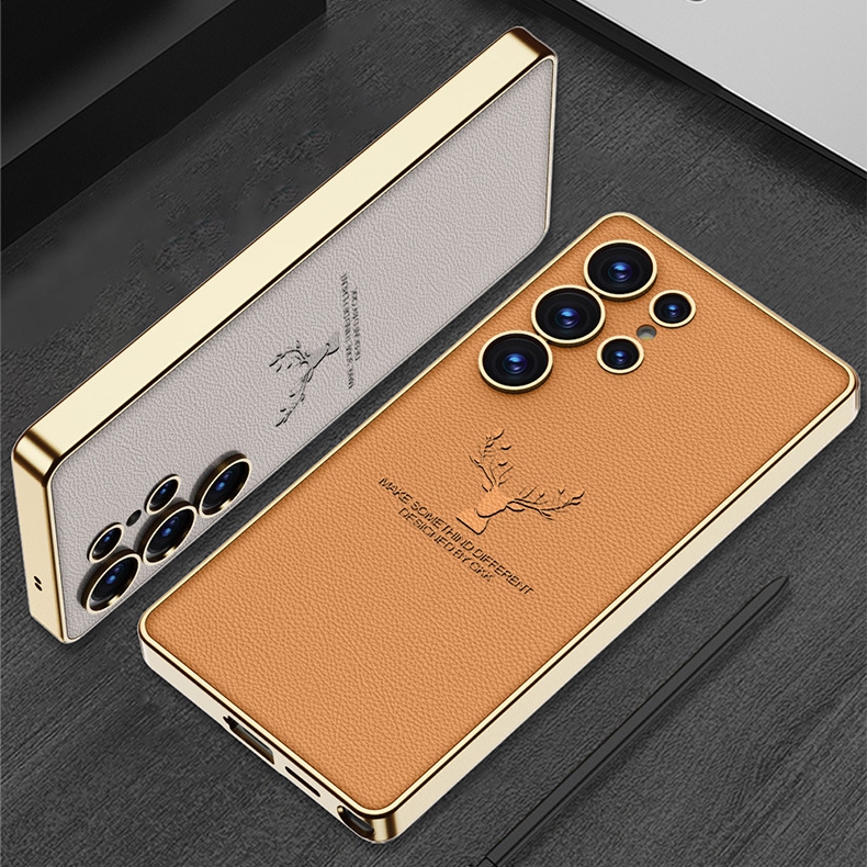 สําหรับ Samsung Galaxy S25 ultra case S24 ultra Elk electroplated ผิวธรรมดารวมทุกอย่างป้องกันการตก