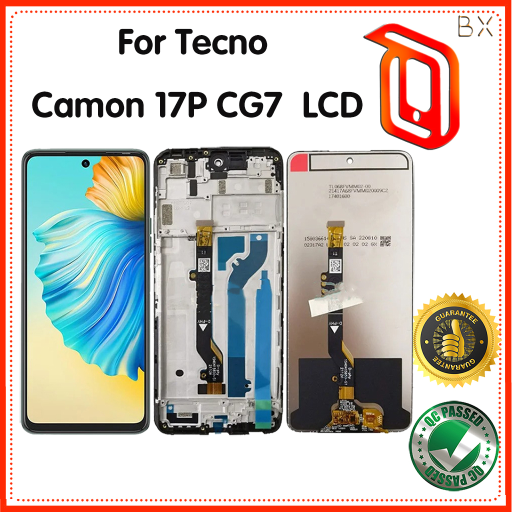 สําหรับ Tecno Camon 17P CG7 CG7n จอแสดงผล LCD Touch Screen Digitizer Assembly อะไหล่