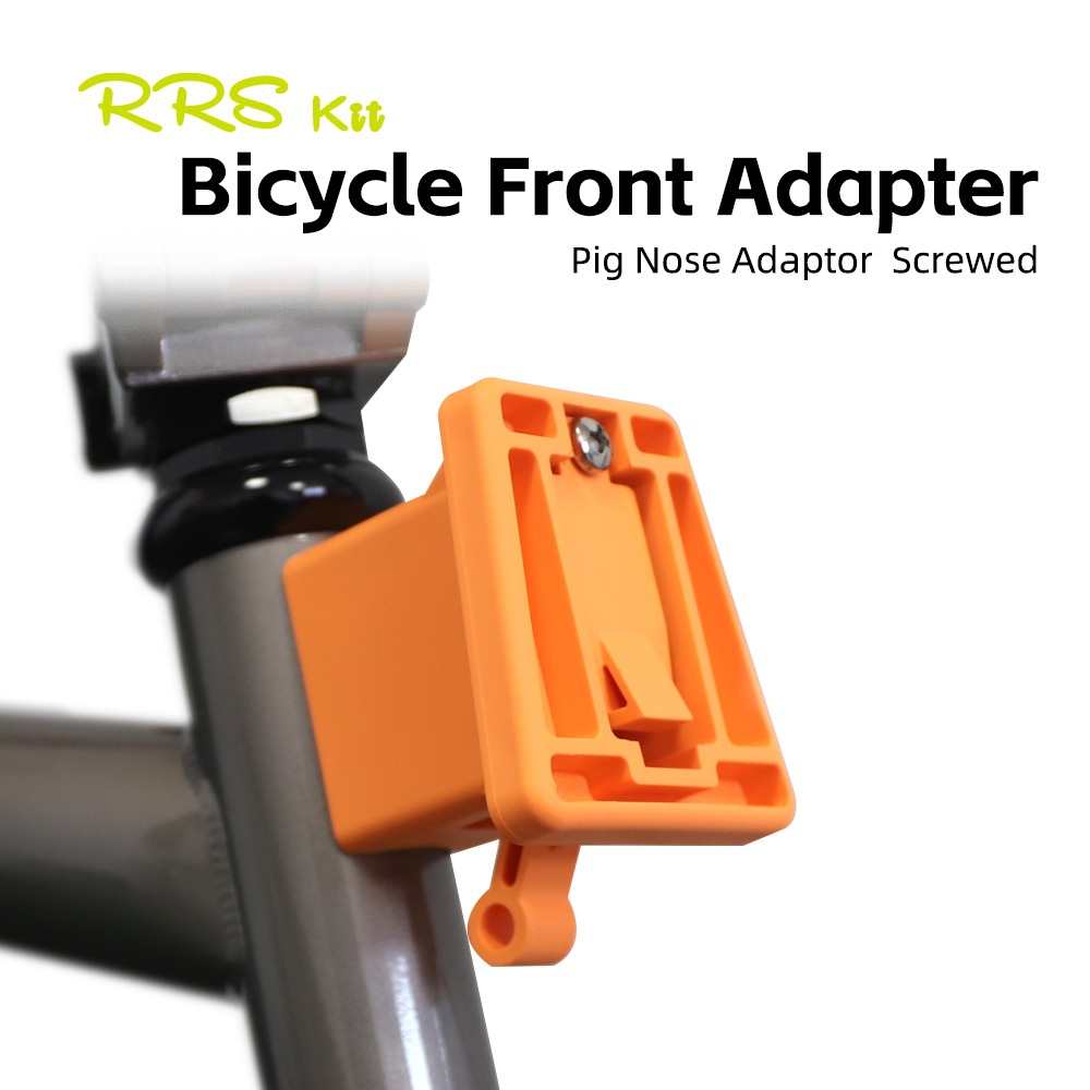 Rrskit พับจักรยานอะแดปเตอร์ด้านหน้าที่นั่งหมูจมูกกระเป๋า Rack สําหรับ Brompton