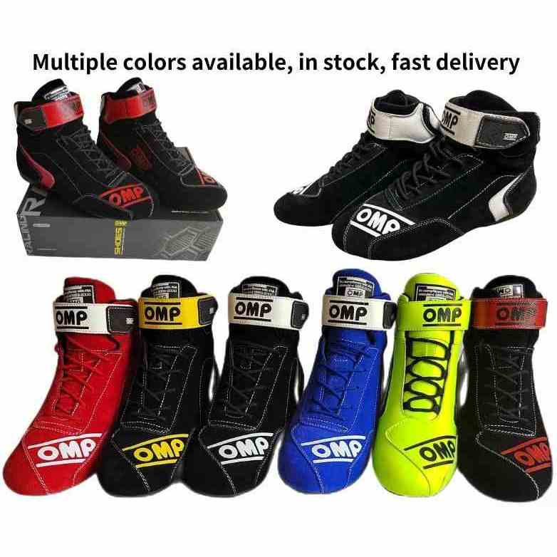 omp genuine leather racing shoes kart shoes flame retardant and fireproof shoes FIA certification in