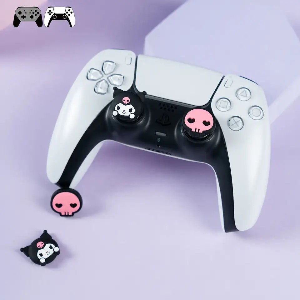 4 ชิ้นน่ารัก Thumb Grip Caps ใช้งานร่วมกับ PS5 PS4 Switch PRO Controller - รูปที่ 5