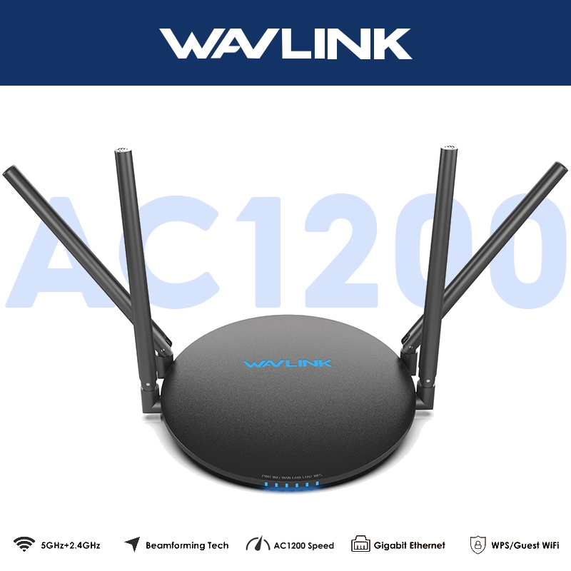 Wavlink AC1200 เราเตอร์ไร้สายดูอัลแบนด์พร้อมเราเตอร์ WiFi WAN/LAN 100Mbps