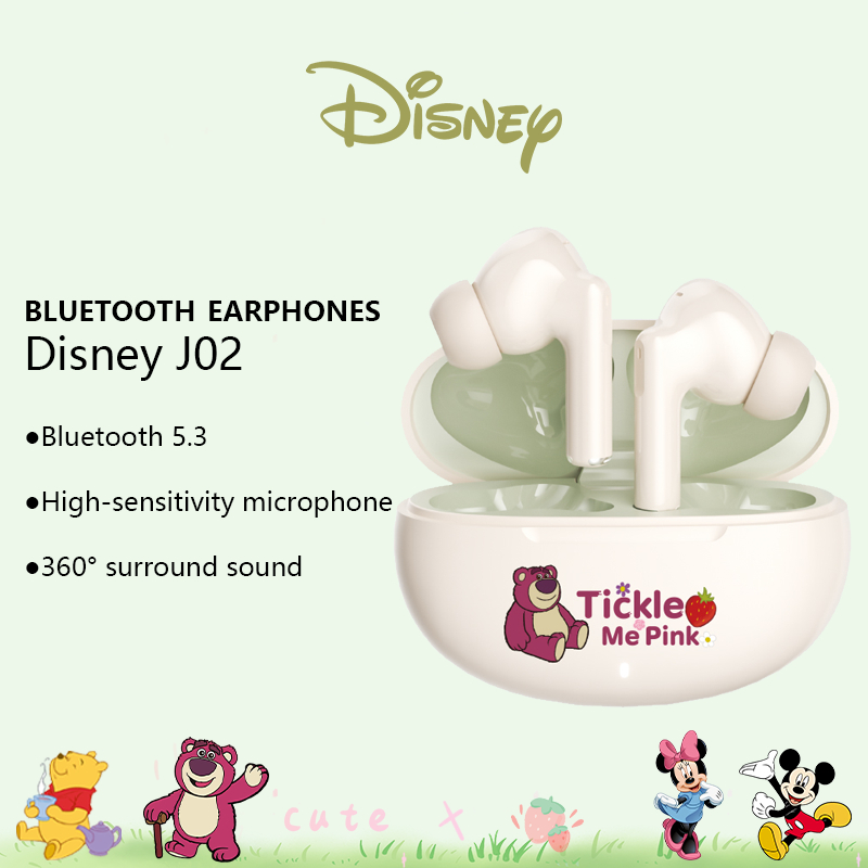 Disney J02 หูฟังบลูทูธหูฟังไร้สาย Smart Touch Gaming Music Dual Mode Mic Bluetooth 5.3