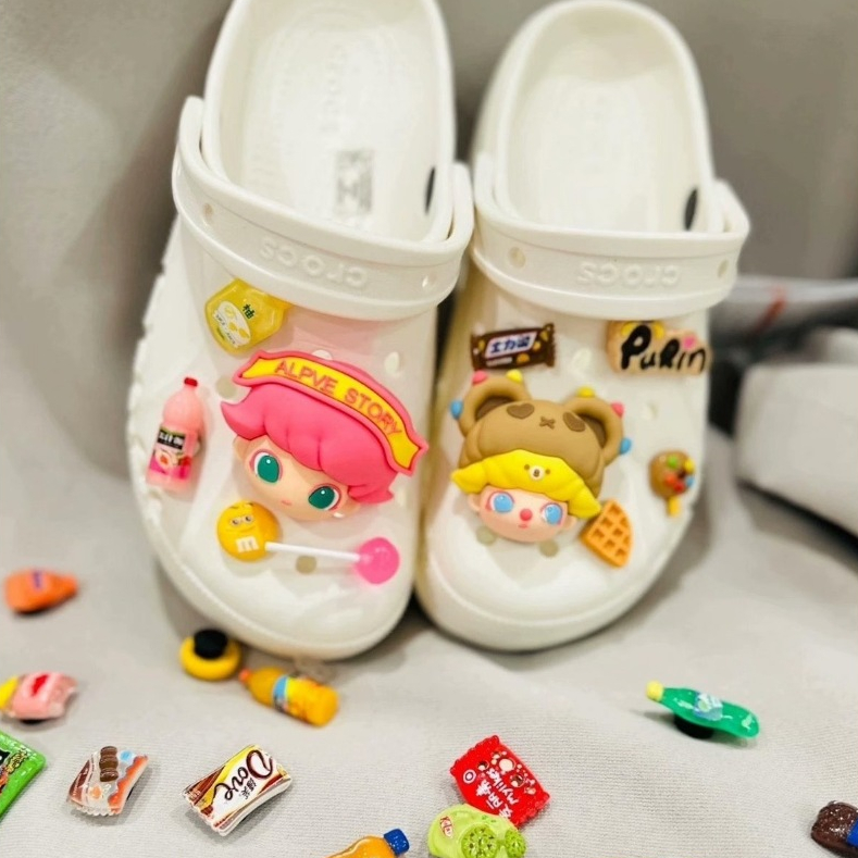 Dimoo DIY ดอกไม้รองเท้าสําหรับ crocs hole รองเท้าฤดูร้อนตกแต่งของขวัญวันเกิดสําหรับ gilrs