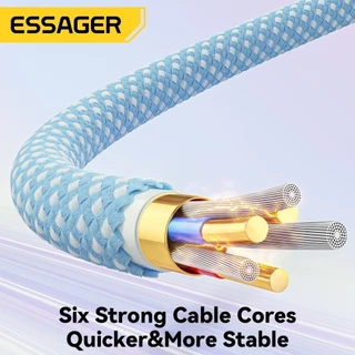 Essager สาย USB A ถึง Type C/Type C ถึง Type C 100W PD ชาร์จเร็วสําหรับแล็ปท็อป Samsung