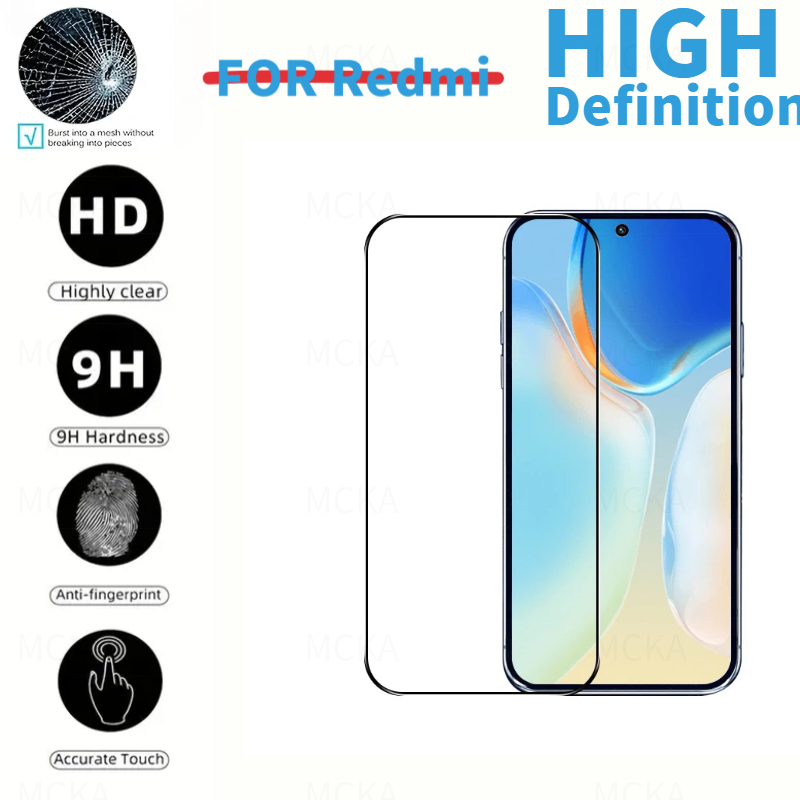 ฟิล์ม สำหรับ Redmi ฟิล์มกระจก เต็มจอ กันรอย กันแตก หน้าจอ โทรศัพท์ มือถือ Redmi A1 Plus A2 A3 6A 7A หมายเหตุ 7 8 9 10 11 12 13 Pro Max 5G 10C 10A 10X 12 12C 13C 14C 13C 13C 5G HD ฟิล์มกันรอยหน้าจอป้องกันรอยขีดข่วนป้องกันการระเบิด