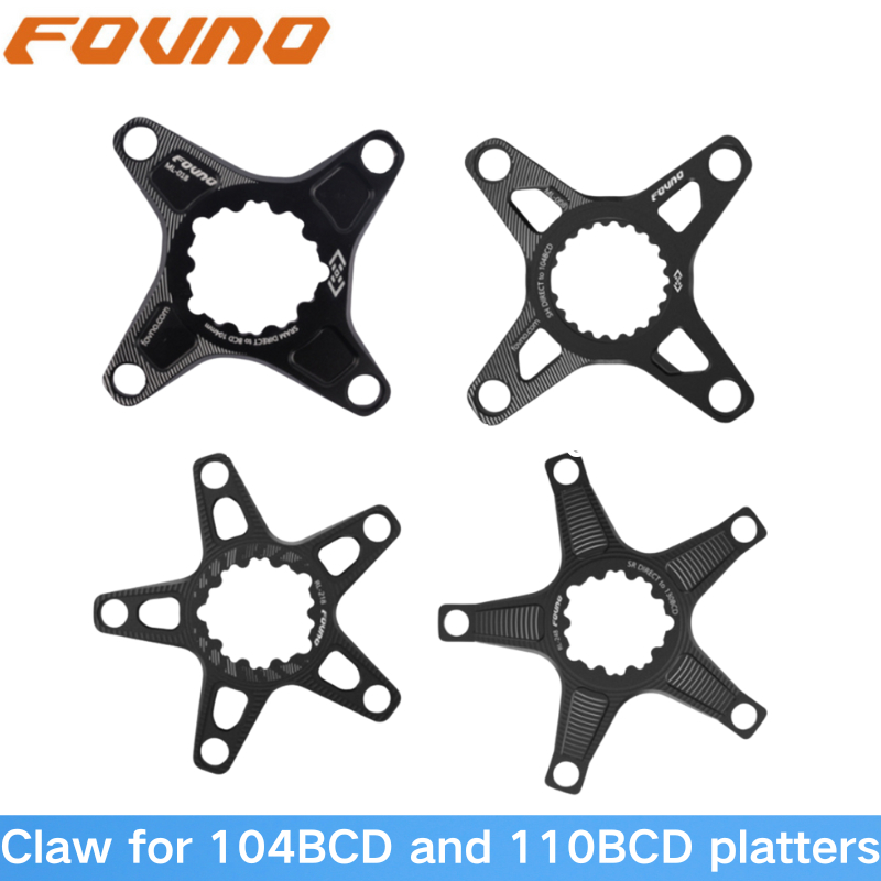 Fovno ก้ามปูจานจักรยาน GXP สามเล็บและการแปลงที่สมบูรณ์แบบ 104BCD เหมาะสําหรับ 110BCD แผ่นดิสก์ที่นั่งแปลงฟันบวกและลบการแก้ไขการส่งสัญญาณ