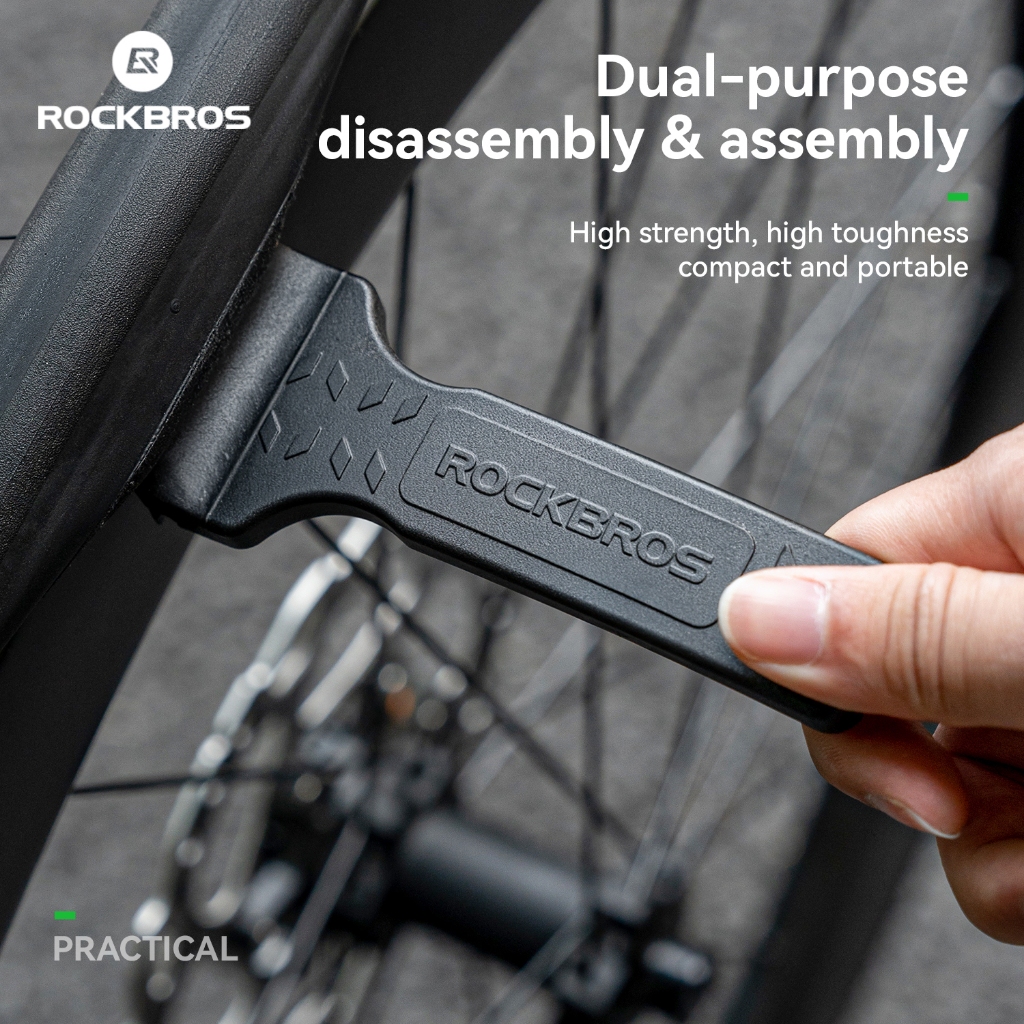 Rockbros คันยางจักรยานขนาดกะทัดรัด MTB จักรยานเสือหมอบชุดถอดชิ้นส่วนอเนกประสงค์ค