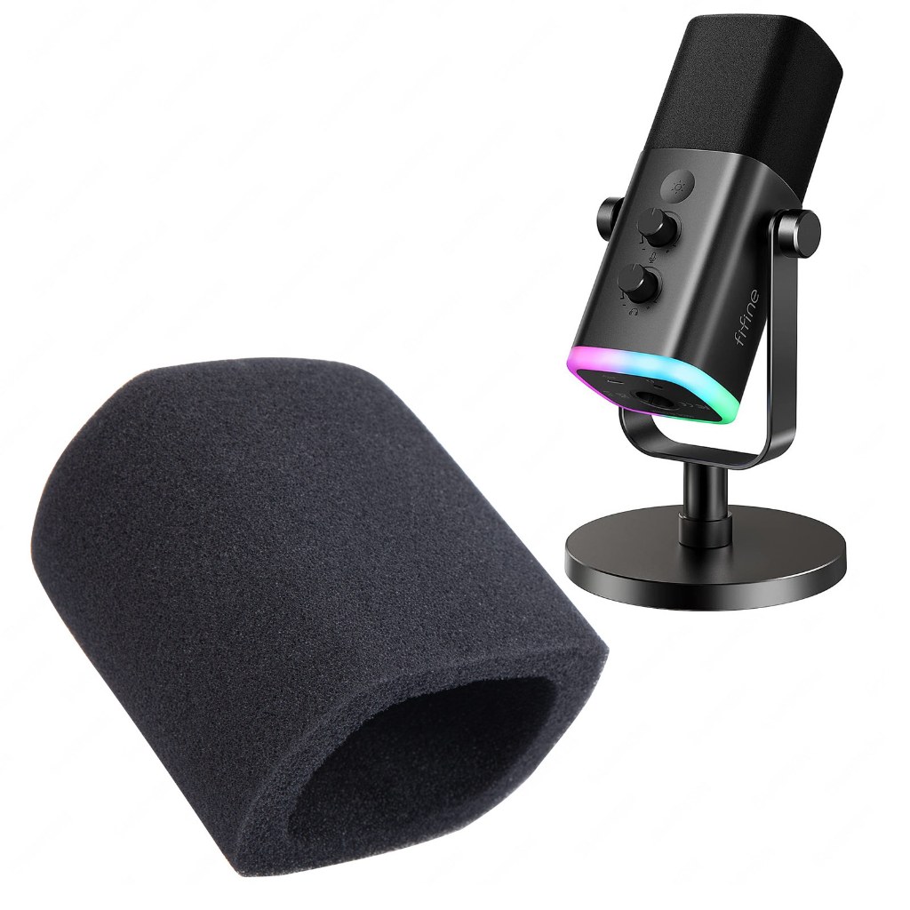 Fifine AM8 Mic Pop Filter - ฝาครอบไมโครโฟนเข้ากันได้กับไมโครโฟนไดนามิก Fifine XLR, ลดเสียงรบกวนกันเส