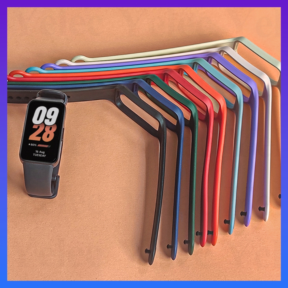 สายรัดซิลิโคนสําหรับ Xiaomi Smart 8 Active, สายรัดและเคสแบบบูรณาการสําหรับสมาร์ทวอทช์ Mi Band 8 Active
