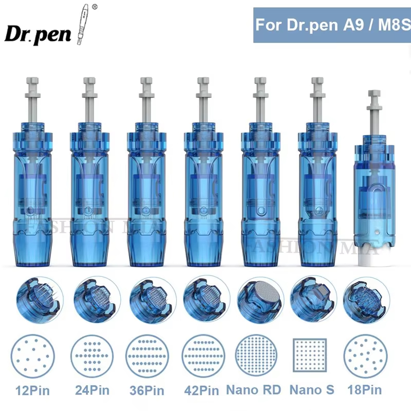 5pcs Dr ปากกา M8S ตลับหมึกเข็ม 12/ 18 /24 /36 /42 Pin Nano Bayonet ตลับหมึกเปลี่ยนหัวสําหรับ Dr. ปากกา M8S /A8S/ A9/ A11