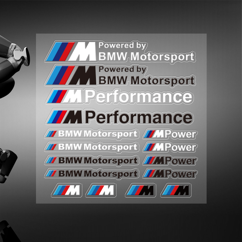 Bmw Sticker M Set สติ๊กเกอร์ตกแต่งภายในรถยนต์ สติ๊กเกอร์มือจับสไตล์โปร่งใส สติ๊กเกอร์ติดรถ BMW