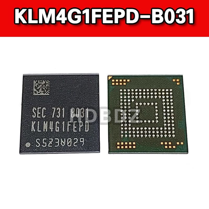 KLM4G1FEPD-B031 BGA153 EMMC 5.0 4GB ชิปหน่วยความจํา IC