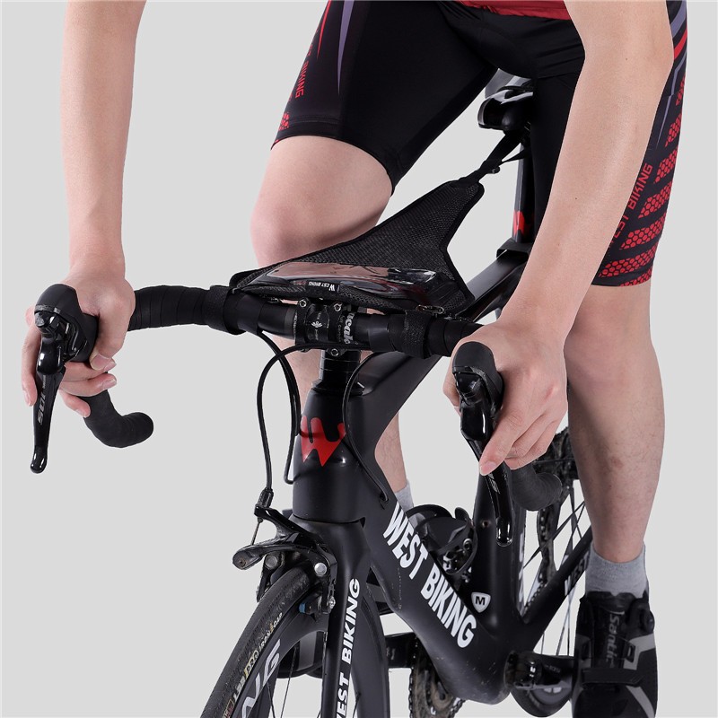 WEST BIKING จักรยาน Sweatband กระเป๋าโทรศัพท์ Anti เหงื่อตาข่ายอุปกรณ์เสริมสําหรับจักรยานเสือหมอบการฝึกอบรม Rigs Spin Bikes ราคา ถูกที่สุด ดีลบีเคเค แกลเลอรีภาพที่ 4