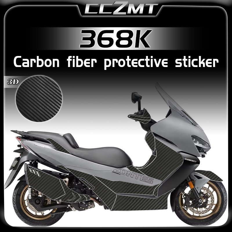 สําหรับ ZONTES 368-k 368 k 368 k 368k 2024 สติกเกอร์ถังน้ํามันสติกเกอร์ป้องกันร่างกาย 3D คาร์บอนไฟเบ
