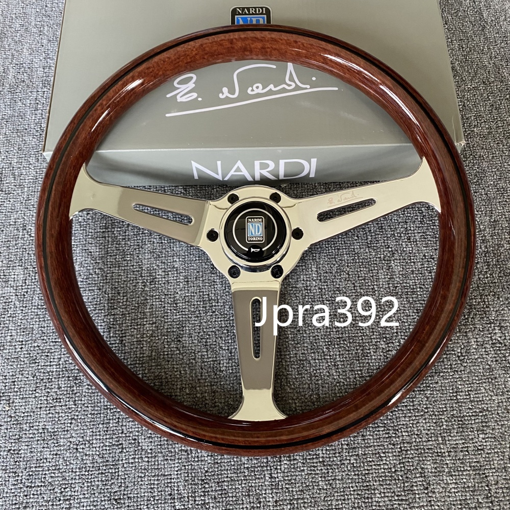 Nardi 345mm Wood Grain Vintage Car พวงมาลัย