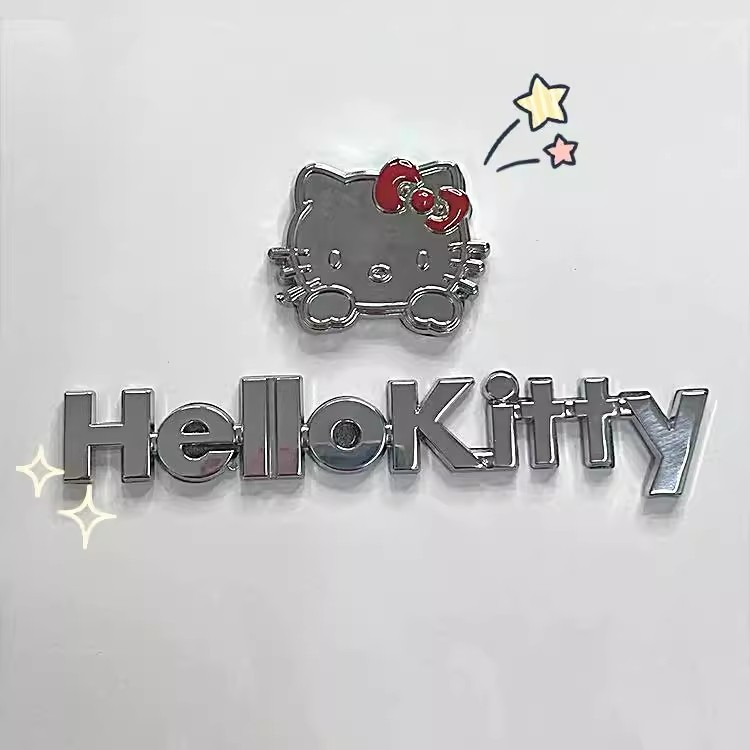 Sanrio 3D สติกเกอร์รถอะนิเมะ Hello Kitty การ์ตูน Auto Decor รอยขีดข่วน Decor Kawaii รถอุปกรณ์เสริมสติกเกอร์อัตโนมัติรถจักรยานยนต์ของขวัญ - รูปที่ 2