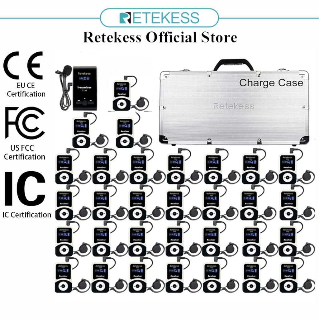 Retekess T130 ระบบวิทยุสื่อสารไร้สายแบบพกพา
