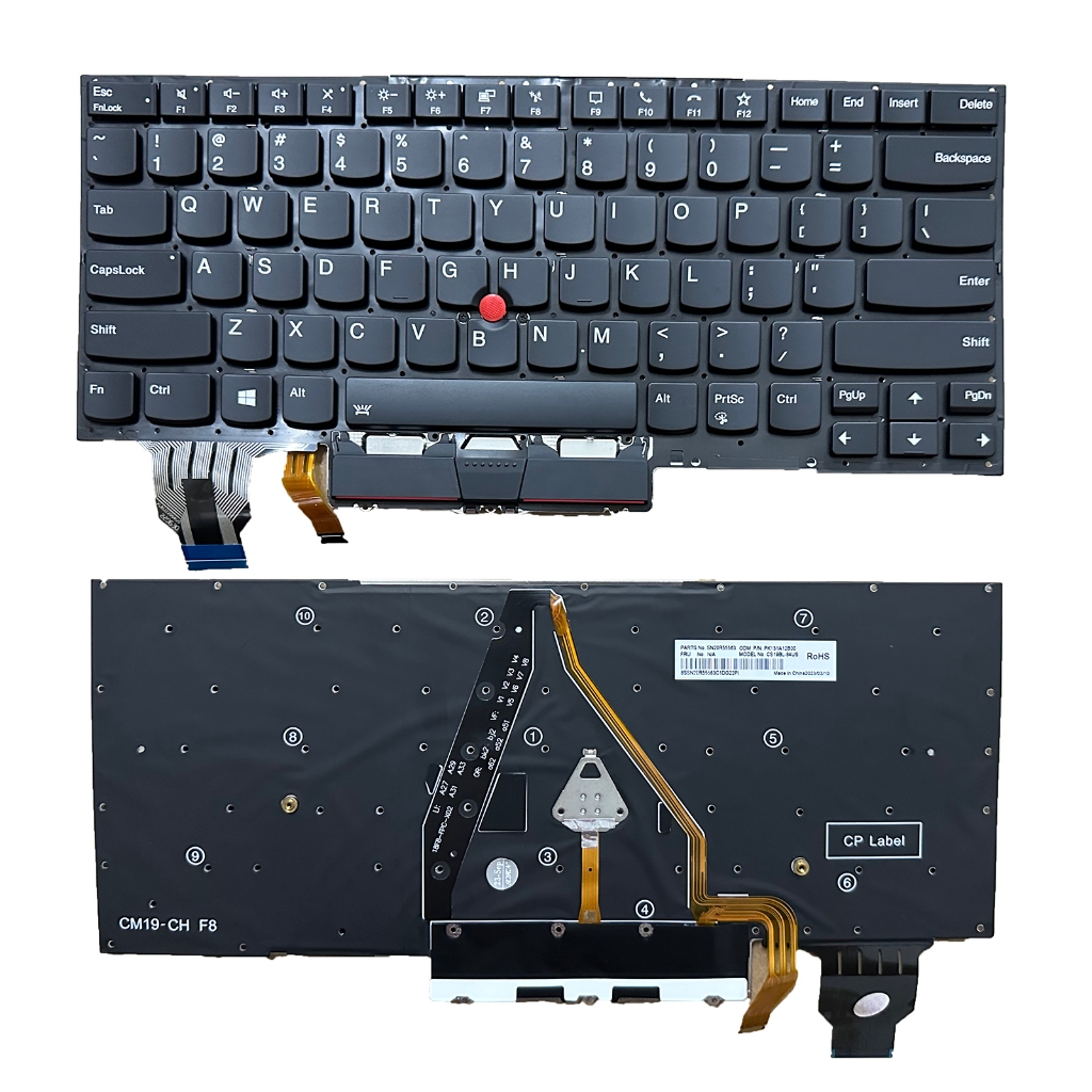 US Layout คีย์บอร์ดสําหรับ LENOVO IBM ThinkPad X1 Carbon Gen 8 2020 20UB 20UC พร้อมตัวชี้พร้อมไฟแบ็ค