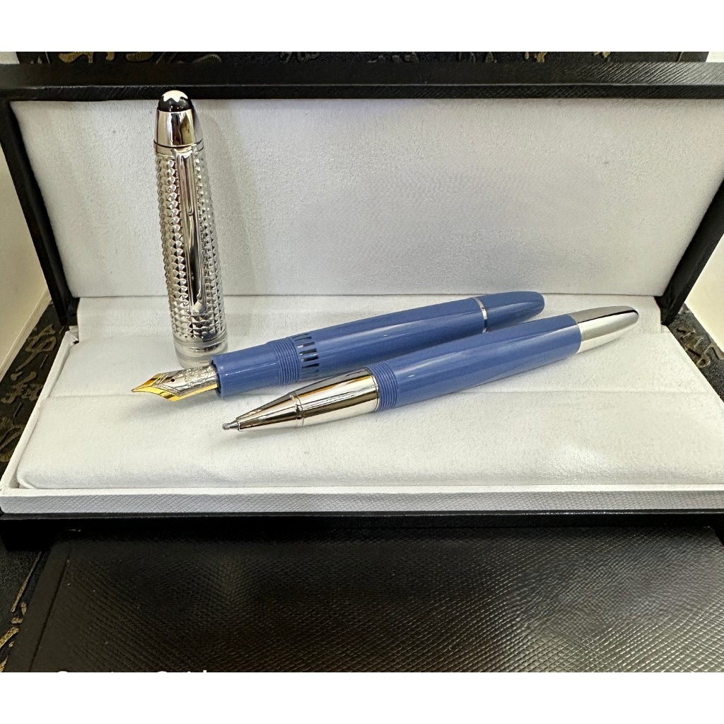MB Piston Fountain Pen Taipan 146/149 Glacier Blue Signature Pen Company Gift