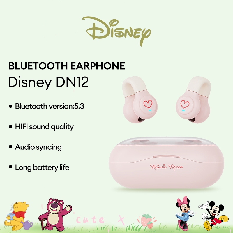 Disney DN12 หูฟังบลูทูธ 5.3 เสียง HIFI ดีเลย์ต่ํา แบบพกพา น้ําหนักเบา
