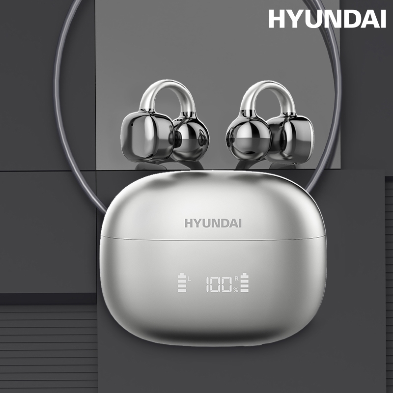 Hyundai Clipbuds7 ชุดหูฟังบลูทูธแบบเปิด 360° เสียงพาโนรามา บลูทู ธ 5.4 ไอพี45 กันน้ําชาร์จเร็วชุดหูฟังกีฬา