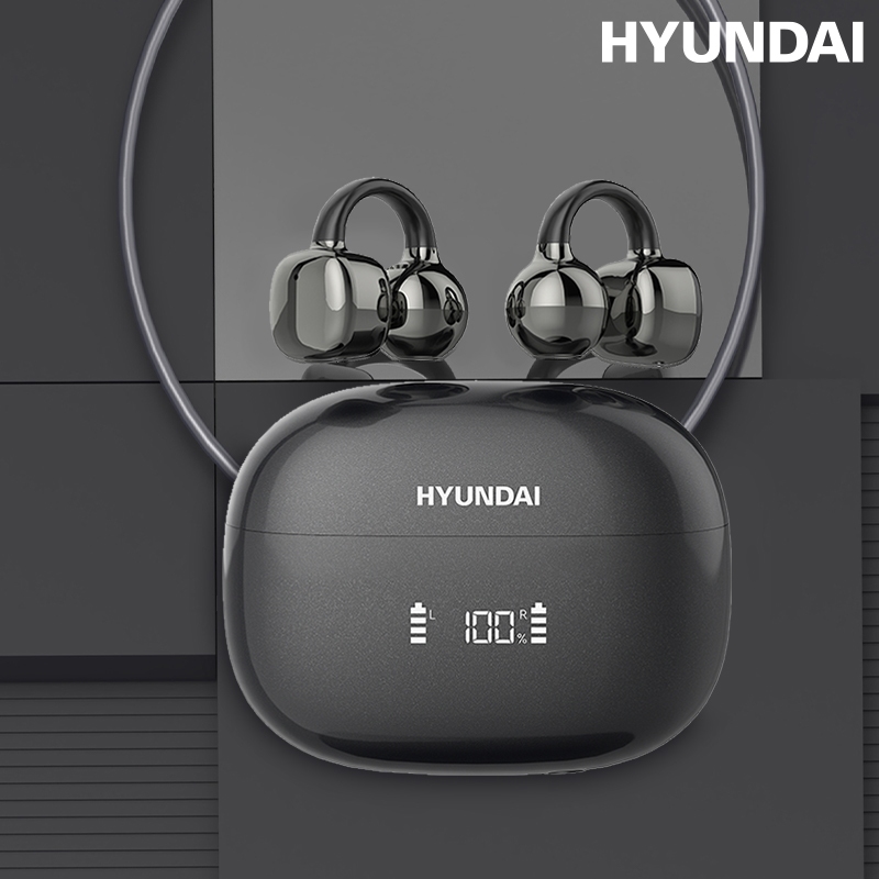 Hyundai Clipbuds7 ชุดหูฟังบลูทูธแบบเปิด 360° เสียงพาโนรามา บลูทู ธ 5.4 ไอพี45 กันน้ําชาร์จเร็วชุดหูฟังกีฬา