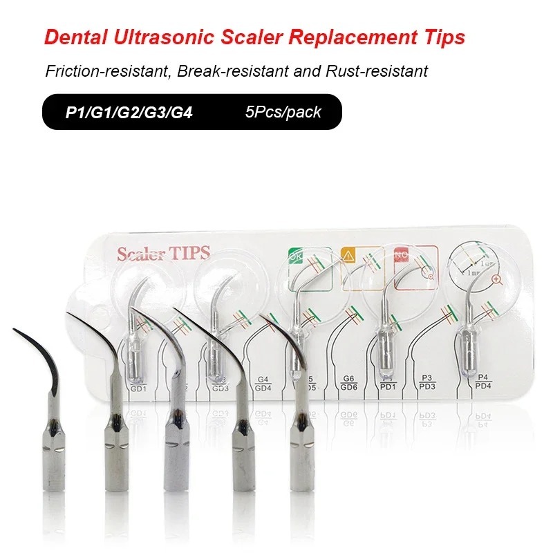Niceden 5 ชิ้น/แพ็คทันตกรรมนกหัวขวาน G1 G2 G4 P1 Ultrasonic Scaler Scaling เคล็ดลับมือชิ้นไม้-Pecker ทํางานสําหรับทําความสะอาด - รูปที่ 6