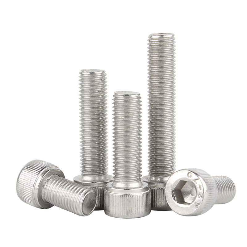 M6 M8 ซ็อกเก็ตหกเหลี่ยมหมวกหัวสลักเกลียว 304 สแตนเลสสกรูคอมพิวเตอร์ชุด Hex Metal Bolt Allen คีย์ผนังสกรูด้าย DIN912 - รูปที่ 2