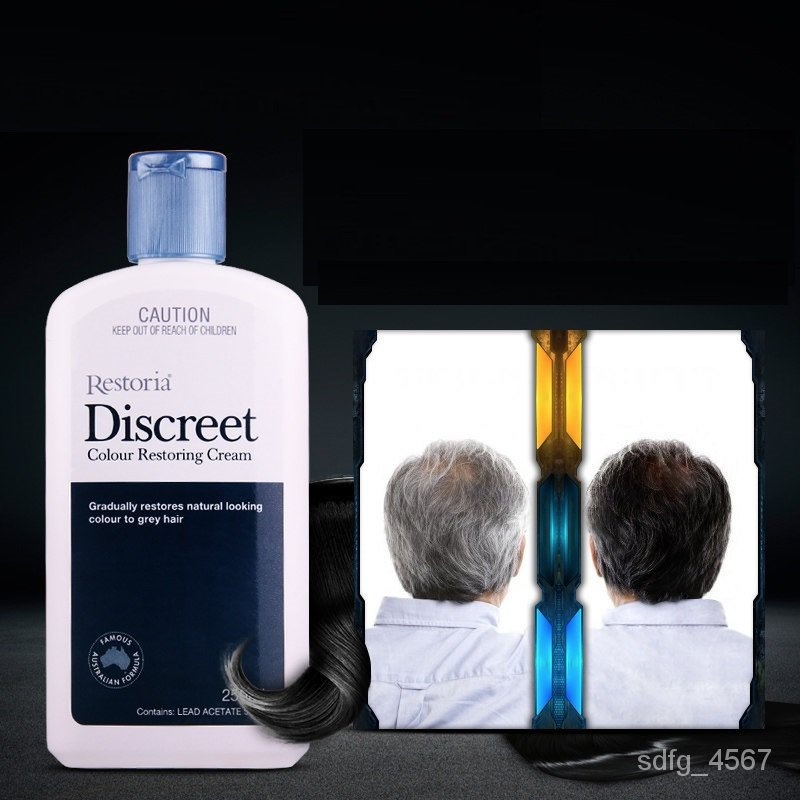 พร้อมส่ง Restoria Discreet Colour Restoring Cream 250ml Restoria ครีมทาผมดำปิดผมหงอก