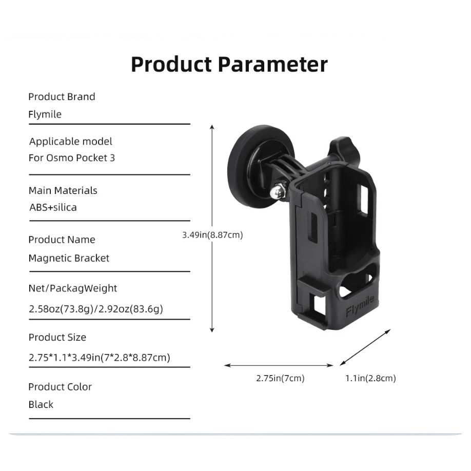 สําหรับ DJI Osmo Pocket 3 Magnetic Bracket Adapter Mount ฐานตั้งโต๊ะรองรับสําหรับ DJI Pocket3 ขยาย Vlog อุปกรณ์เสริม Kit