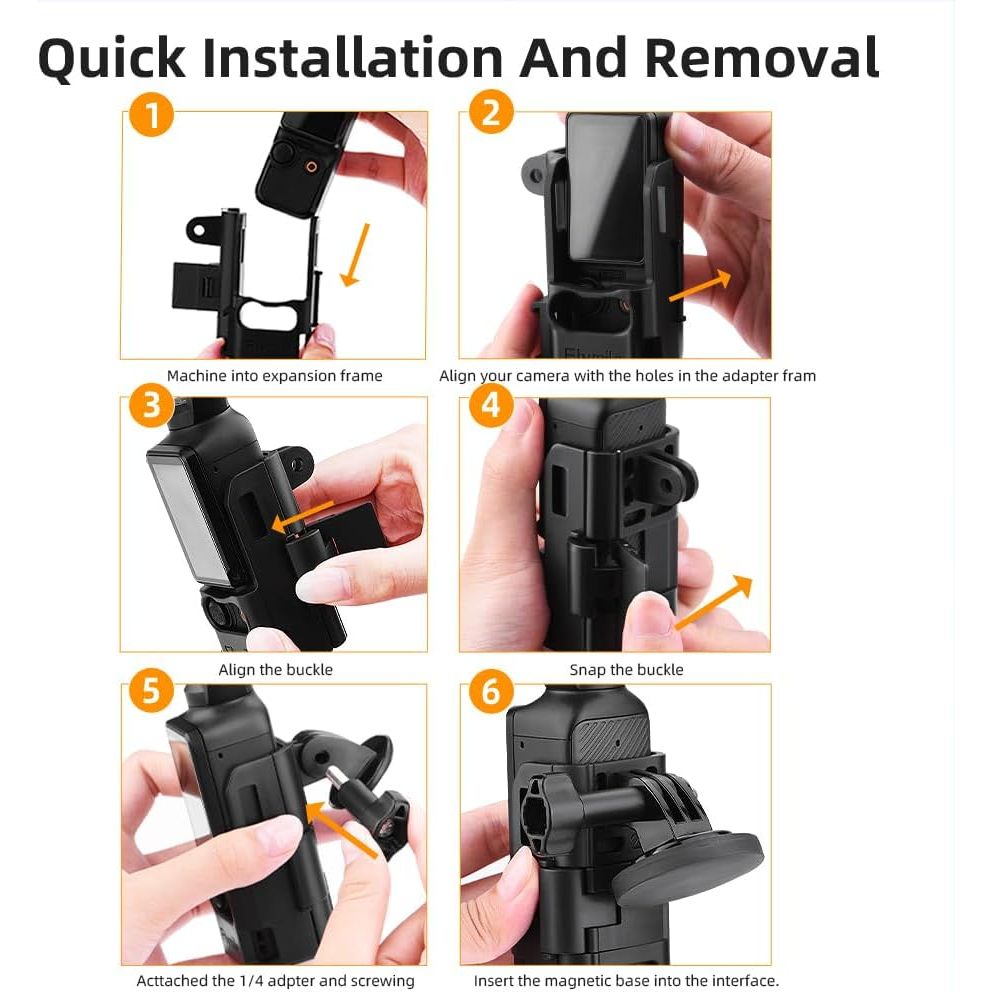 สําหรับ DJI Osmo Pocket 3 Magnetic Bracket Adapter Mount ฐานตั้งโต๊ะรองรับสําหรับ DJI Pocket3 ขยาย Vlog อุปกรณ์เสริม Kit