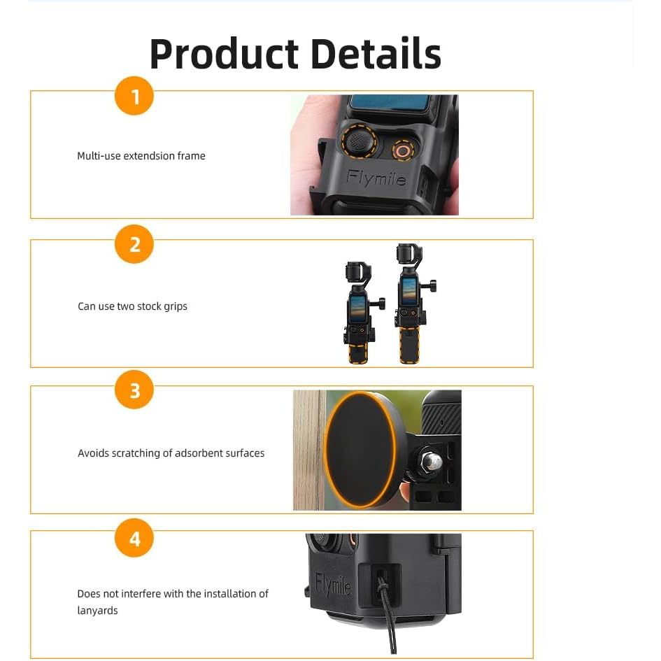 สําหรับ DJI Osmo Pocket 3 Magnetic Bracket Adapter Mount ฐานตั้งโต๊ะรองรับสําหรับ DJI Pocket3 ขยาย Vlog อุปกรณ์เสริม Kit