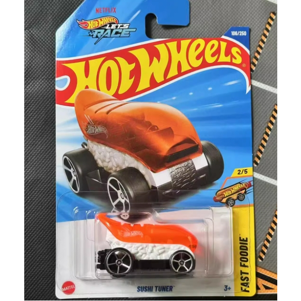 HOT WHEELS USHI TUNER SUSHI Truck Swallow Fish Red HOT WHEELS FAST FOODIE FAST Food Truck Series