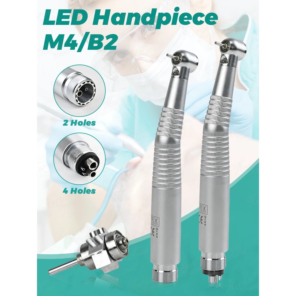 ทันตกรรม Handpiece ความเร็วสูงเจาะ LED E-generator หัวแรงบิดขนาดใหญ่ปุ่มกด Air Turbine 3 สเปรย์น้ําสําหรับทันตกรรม KV Handpiece